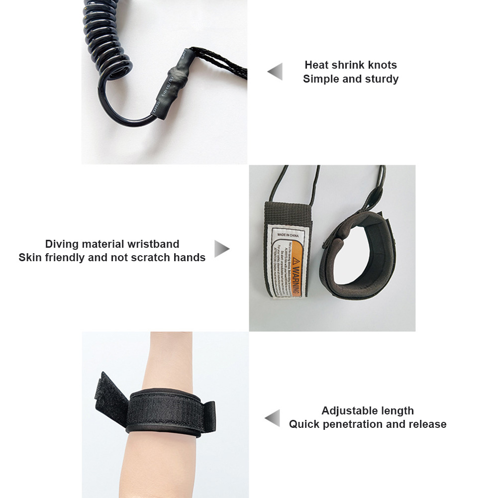 Paddle Board Leash Coiled - Corda de Segurança Premium para Bodyboard