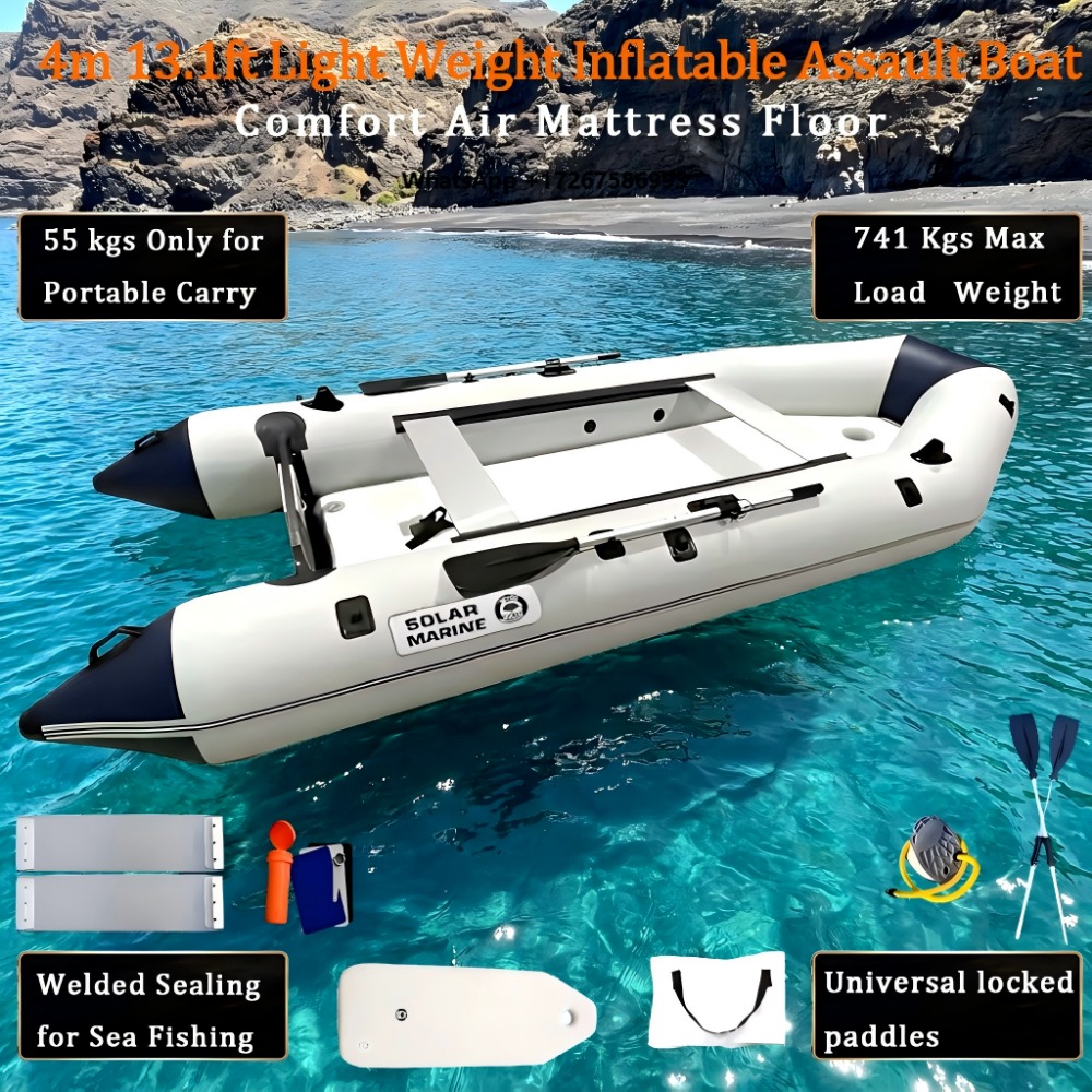 Inflatable Boat 4 Person - MC400-3 Barco de Resgate Rápido Inflável