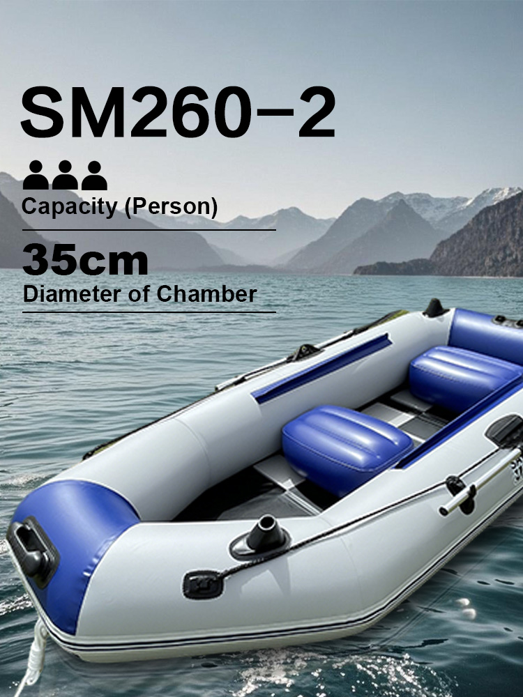 Inflatable Kayak 3 Person - Barco de pesca inflável de 8,5