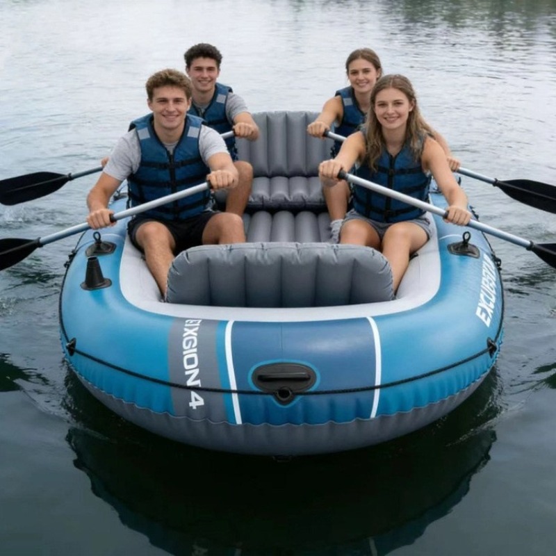 Caiaque Inflável Reforçado par - Inflatable Boat 4 Person avaliação e preço
