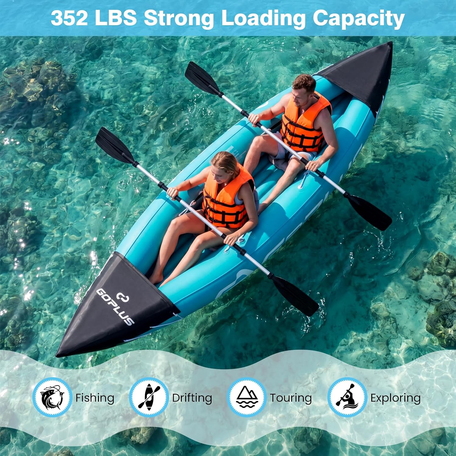 Caiaque Inflável para 2 Pessoa - Kayak Inflatable 2 Person avaliação e preço