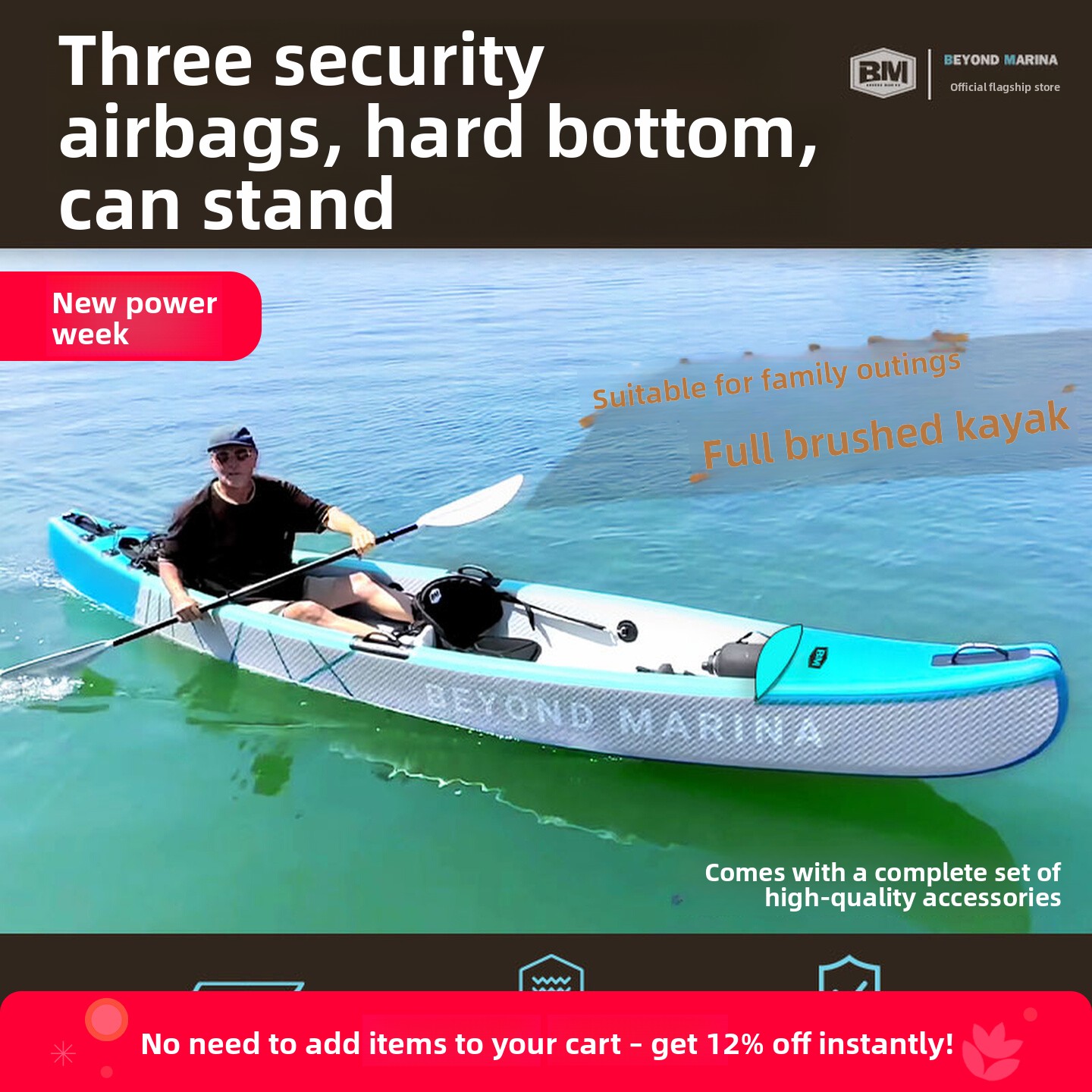 Caiaque Inflável Portátil para - Inflatable Kayak 3 Person avaliação e preço