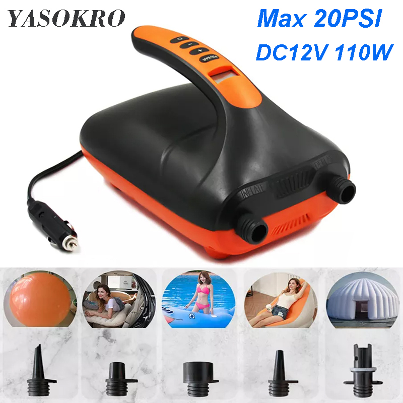 Duplo estágio bomba de ar elét - Paddle Board Electric Pump 20Psi avaliação e preço