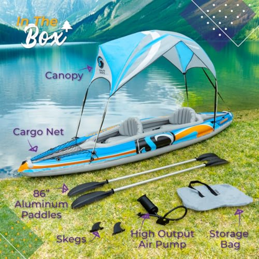 Caiaque inflável para 2 pessoa - Kayak Inflatable 2 Person avaliação e preço